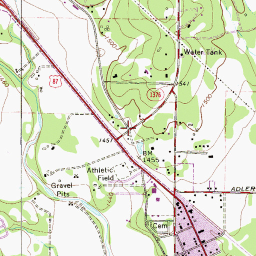 Topographic Map of Saint Johns Anglican Church, TX