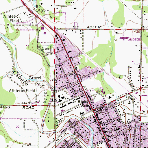 Topographic Map of Saint Helenas Episcopal Church, TX