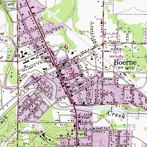Topographic Map of Saint John Lutheran Church, TX