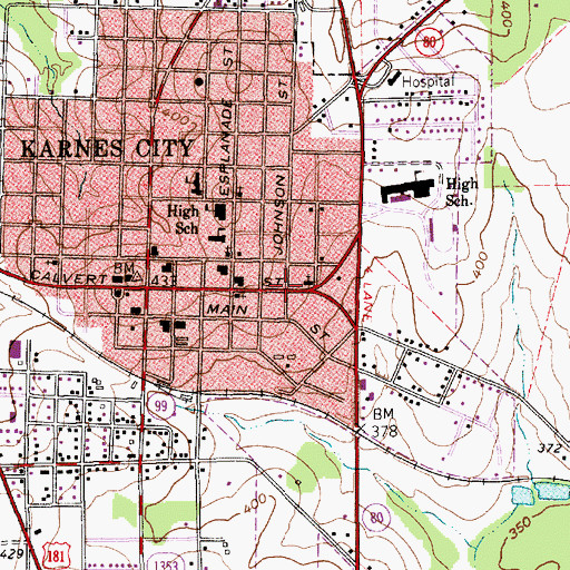 Topographic Map of Saint Cornelius Catholic Church, TX
