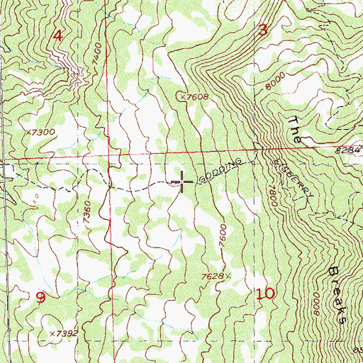 Topographic Map of Godding Eisberry Grade, CO