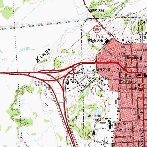 Topographic Map of Free Church of God True Holiness, TX