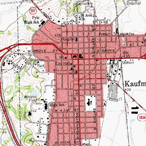 Topographic Map of Episcopal Church of Our Merciful Saviour, TX