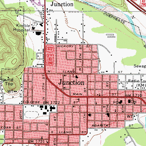 Topographic Map of Goodwill Baptist Church, TX