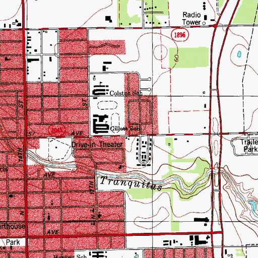 Topographic Map of El Redentor Baptist Church, TX