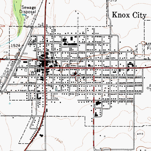 Topographic Map of Church of Christ, TX