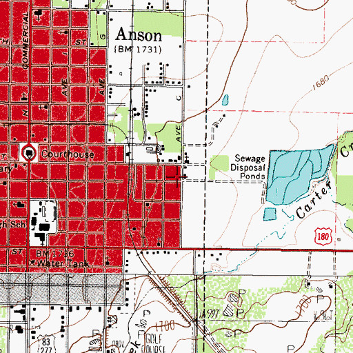 Topographic Map of Bethsadia Baptist Church, TX