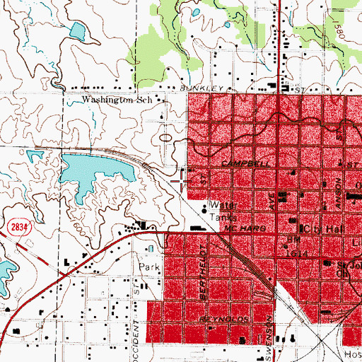 Topographic Map of Solomon Temple Baptist Church, TX