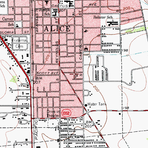 Topographic Map of Pentecostal Missionary Assembly Church, TX