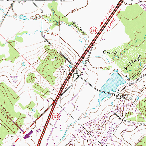 Topographic Map of First Assembly of God of Joshua Church, TX