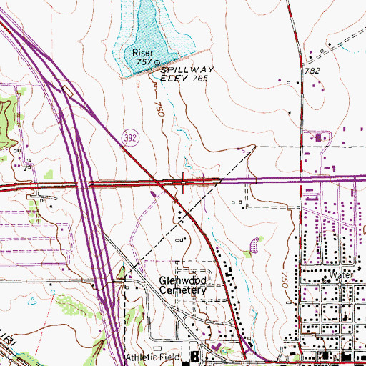 Topographic Map of Fundamental Baptist Church, TX