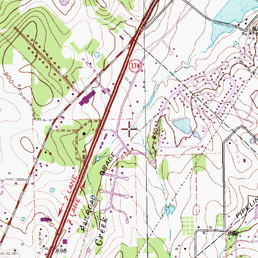 Topographic Map of Joshua Baptist Church, TX
