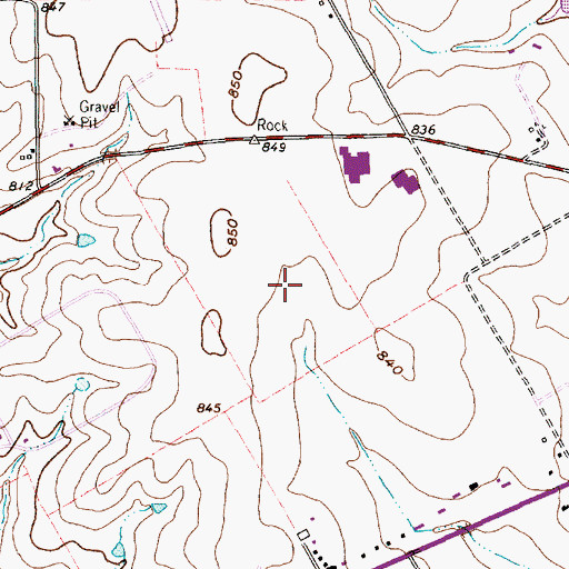 Topographic Map of Nolan River Road Baptist Church, TX