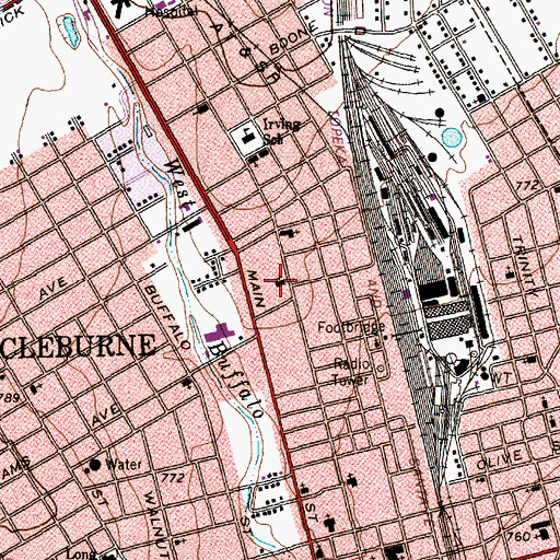 Topographic Map of Saint Joseph Baptist Church, TX