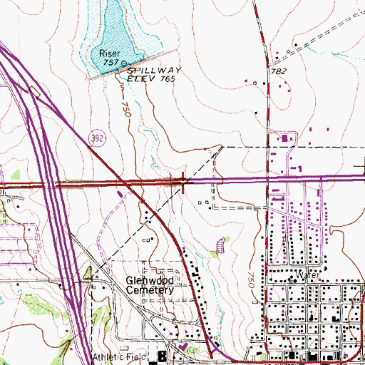Topographic Map of Savinegrace Baptist Church, TX