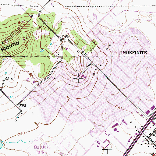 Topographic Map of Shannon Creek Baptist Church, TX