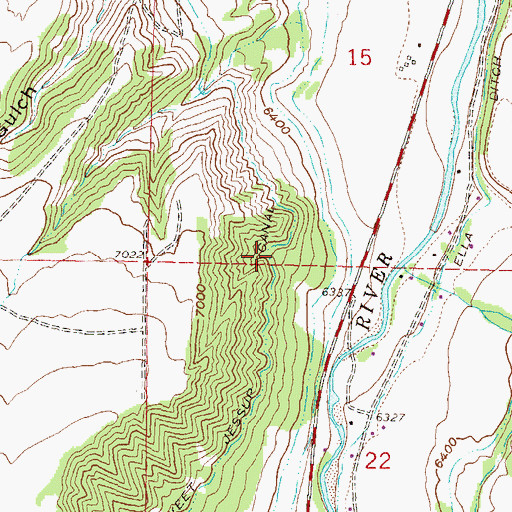 Topographic Map of Sweet Jessup Canal, CO