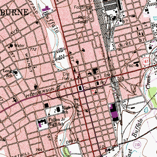 Topographic Map of Holy Comforter Episcopal Church, TX