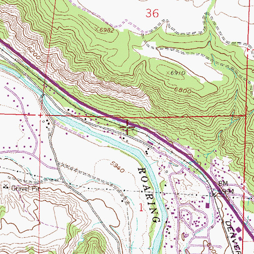 Topographic Map of Glenwood Ditch, CO