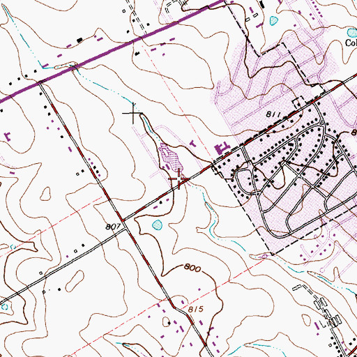 Topographic Map of United Presbyterian Church, TX