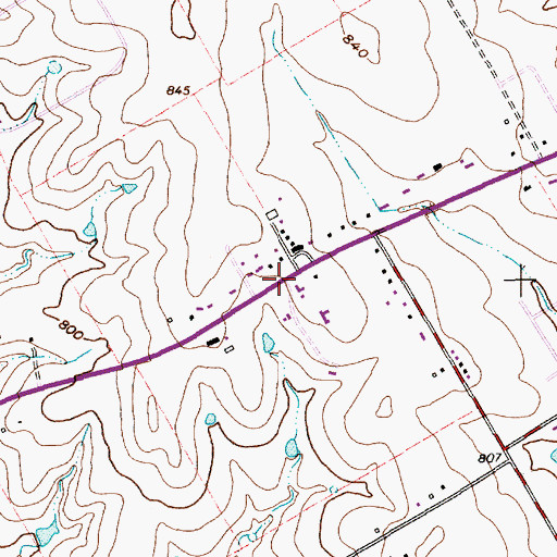 Topographic Map of Seventh Day Adventist Church, TX