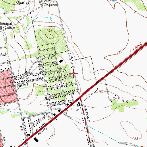Topographic Map of Church of Christ, TX