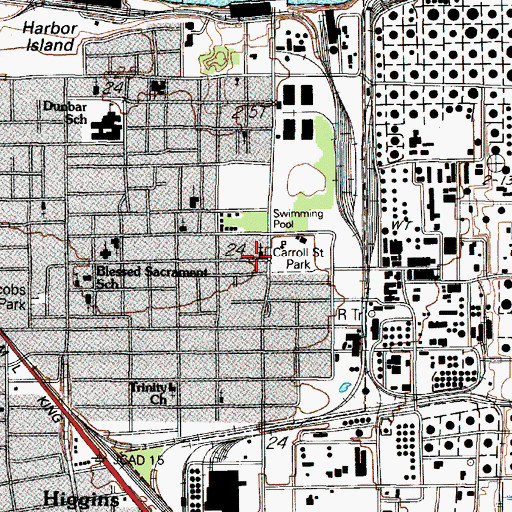 Topographic Map of Redeemed Church of God in Christ, TX
