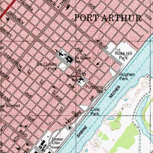 Topographic Map of Trinity Lutheran Church Vietamese Ministry, TX