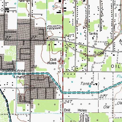 Topographic Map of Forest Park United Methodist Church, TX