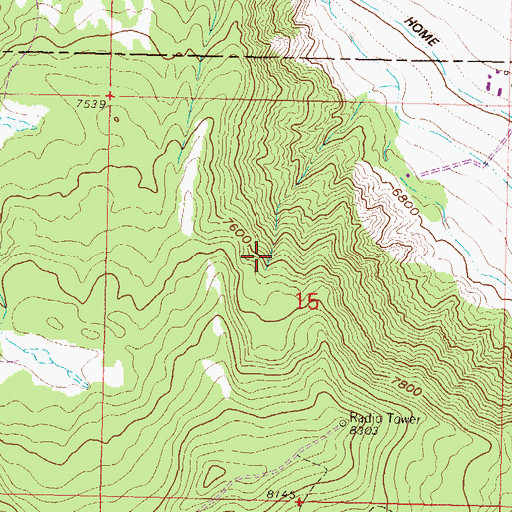 Topographic Map of Home Supply Ditch, CO