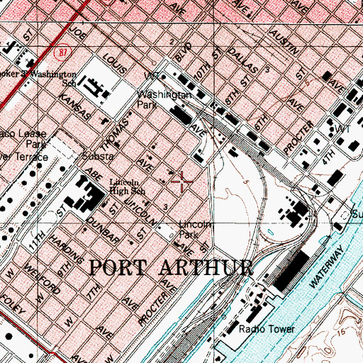 Topographic Map of Holiness Pentecostal Sanctified Church, TX