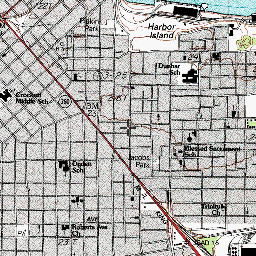 Topographic Map of Pentecostal Church of God and Christ, TX