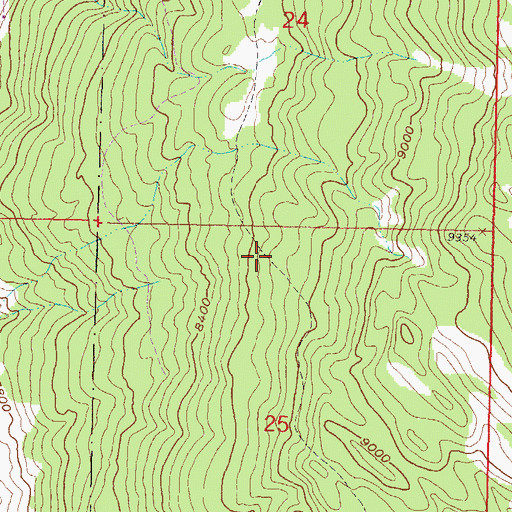 Topographic Map of Blue Creek Trail, CO
