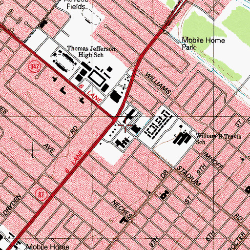 Topographic Map of Presbyterian Church of the Covenant, TX