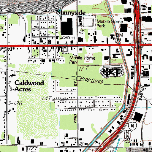Topographic Map of Presbyterian Saint Andrews Church, TX