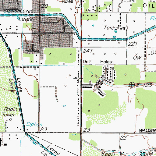 Topographic Map of Seventh Day Adventist Church, TX