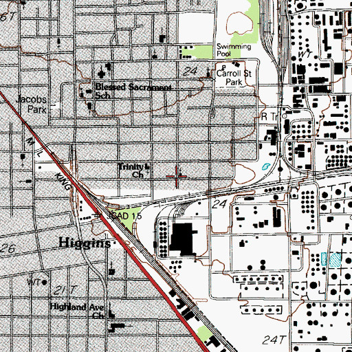 Topographic Map of New Day Deliverance Holiness Church, TX