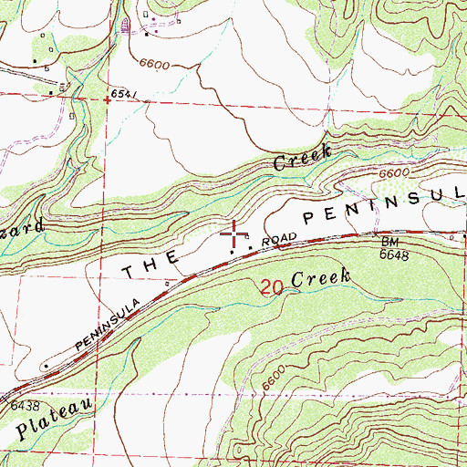 Topographic Map of The Peninsula, CO