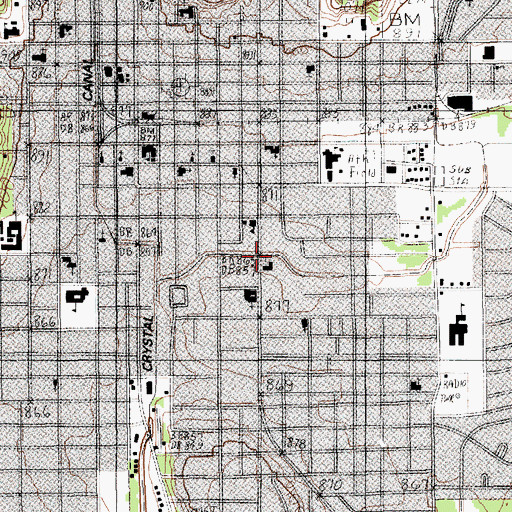 Topographic Map of First Church of the Nazarene, TX