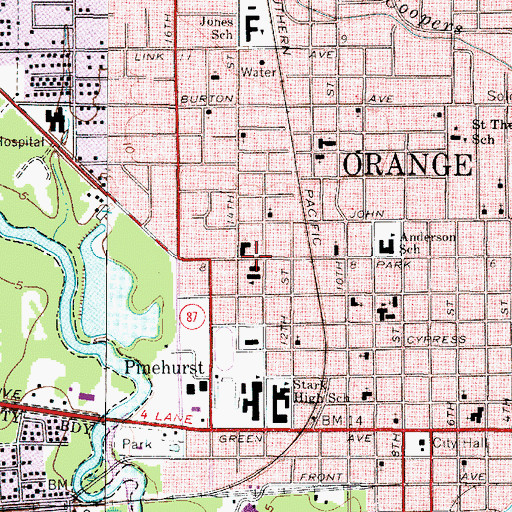 Topographic Map of Saint Pauls Episcopal Church, TX