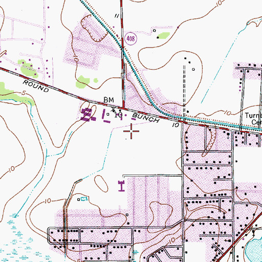 Topographic Map of Saint Mark Lutheran Church, TX