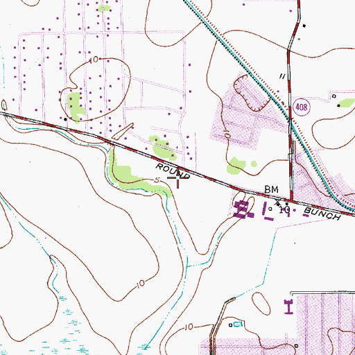 Topographic Map of Saint Paul United Methodist Church, TX