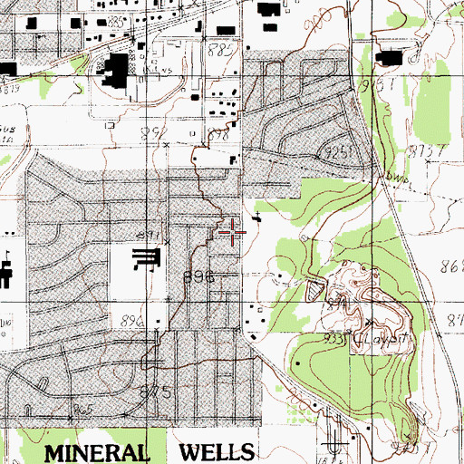 Topographic Map of Saint Mark Lutheran Church, TX