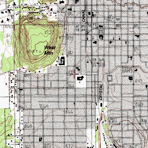 Topographic Map of Central United Methodist Church, TX