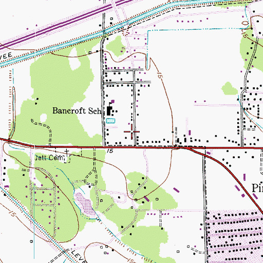 Topographic Map of United Pentecostal Church of Pinehurst, TX