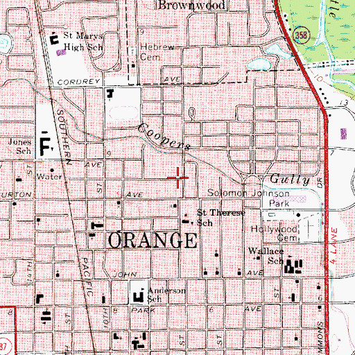 Topographic Map of Sixth Saint Community Church, TX