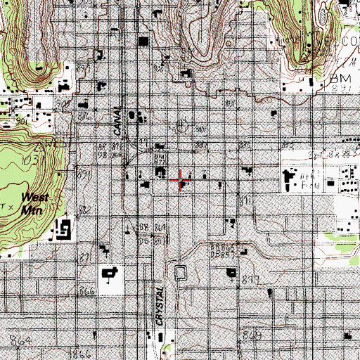 Topographic Map of Mount Olive African Methodist Episcopal Methodist Church, TX