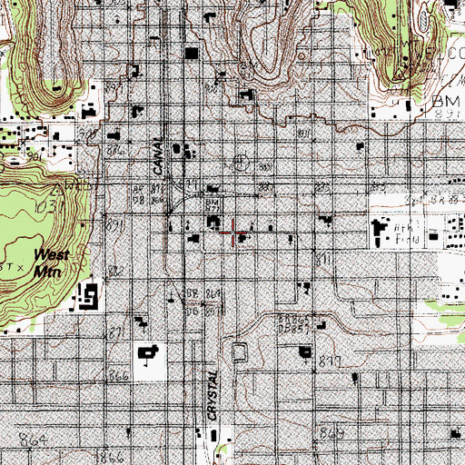 Topographic Map of Bethel Baptist Church, TX