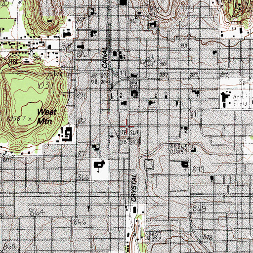 Topographic Map of Liberty Baptist Church, TX