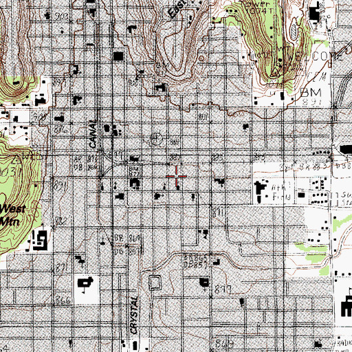 Topographic Map of Mount Hermon Baptist Church, TX